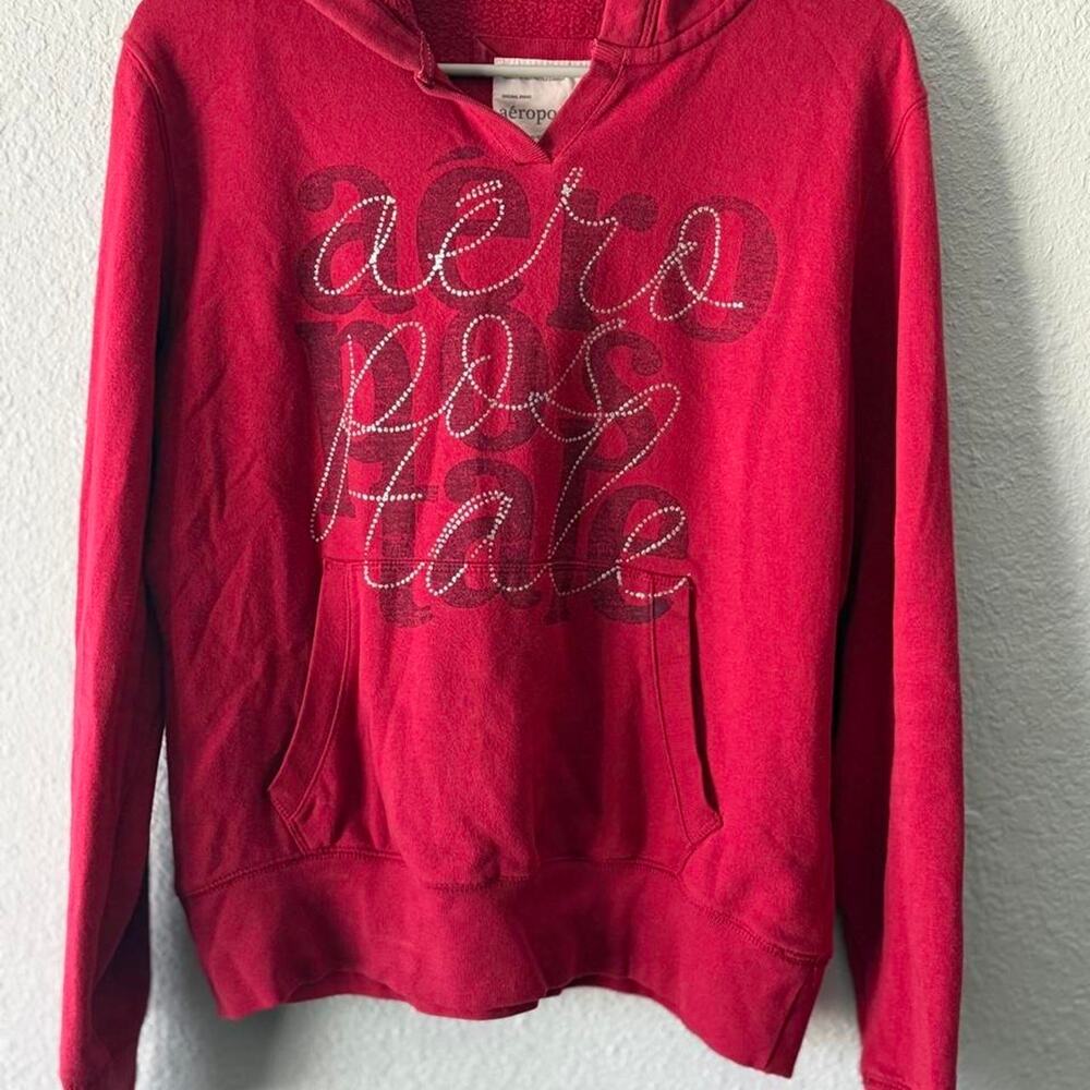 Aeropostale red rhinestone hoodie size